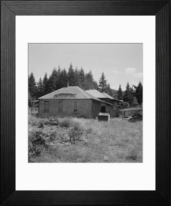 Framed Print : Possibly: Company houses of closed mill... Malone, Grays Harbor County, Western Washington, 1939. Creator: Dorothea Lange Framed Print : Possibly: Company houses of closed mill... Malone, Grays Harbor County, Western Washington, 1939. Creator: Dorothea Lange