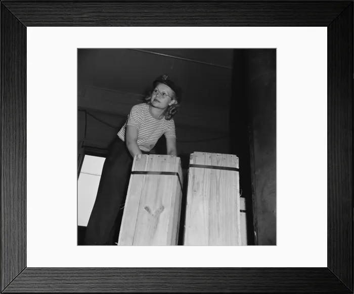 Framed Print : Miss Ida Hicks, Lithuanian, twenty-eight years old, employed... New Britain, Connecticut, 1943. Creator: Gordon Parks Framed Print : Miss Ida Hicks, Lithuanian, twenty-eight years old, employed... New Britain, Connecticut, 1943. Creator: Gordon Parks