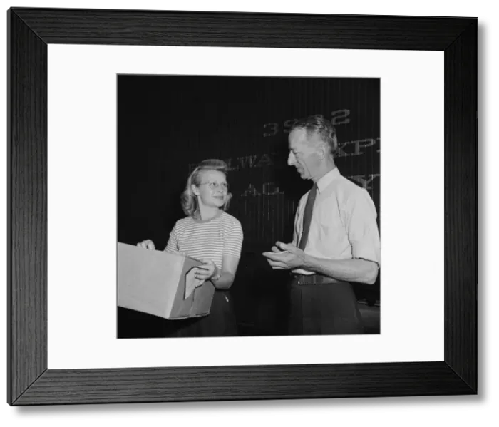 Framed Print : Mr. William Barber, an agent for the American Railway Express Co... New Britain, Connecticut, 1943. Creator: Gordon Parks Framed Print : Mr. William Barber, an agent for the American Railway Express Co... New Britain, Connecticut, 1943. Creator: Gordon Parks