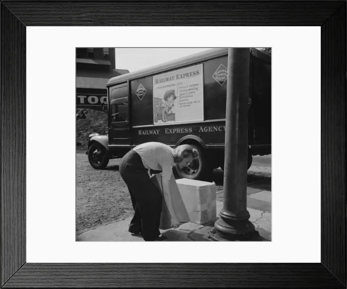 Framed Print : Miss Ida Hicks, Lithanian, twenty-eight years old, employed at... New Britain, Connecticut, 1943. Creator: Gordon Parks Framed Print : Miss Ida Hicks, Lithanian, twenty-eight years old, employed at... New Britain, Connecticut, 1943. Creator: Gordon Parks