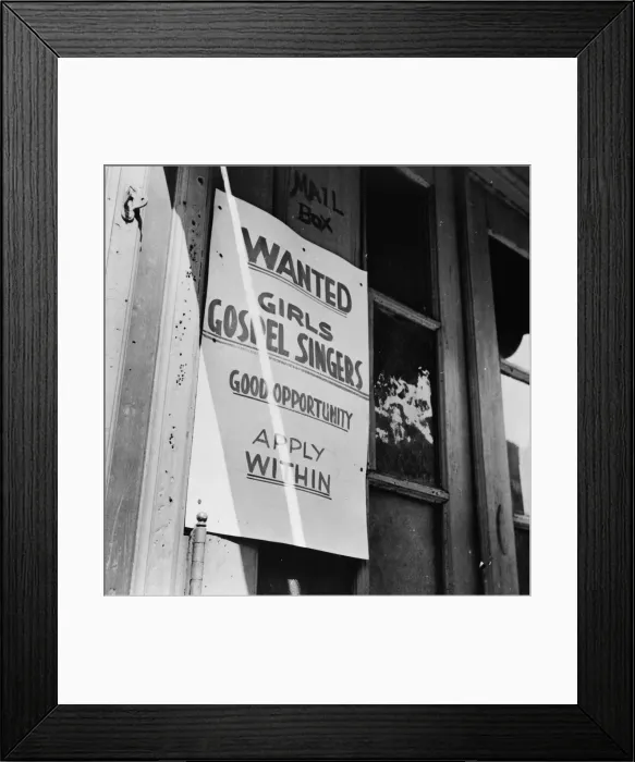Framed Print : A sign in the Harlem section, New York, 1943. Creator: Gordon Parks Framed Print : A sign in the Harlem section, New York, 1943. Creator: Gordon Parks