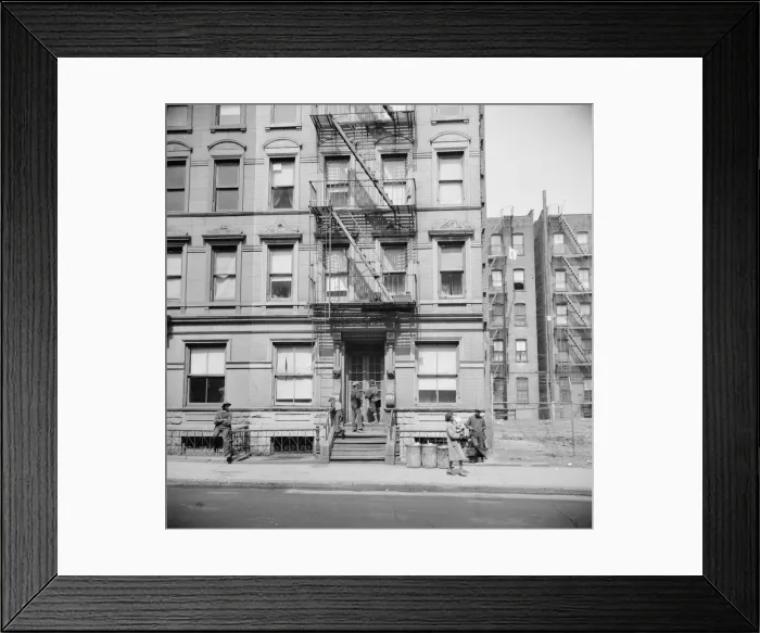 Framed Print : A Harlem apartment house, New York, 1943. Creator: Gordon Parks Framed Print : A Harlem apartment house, New York, 1943. Creator: Gordon Parks