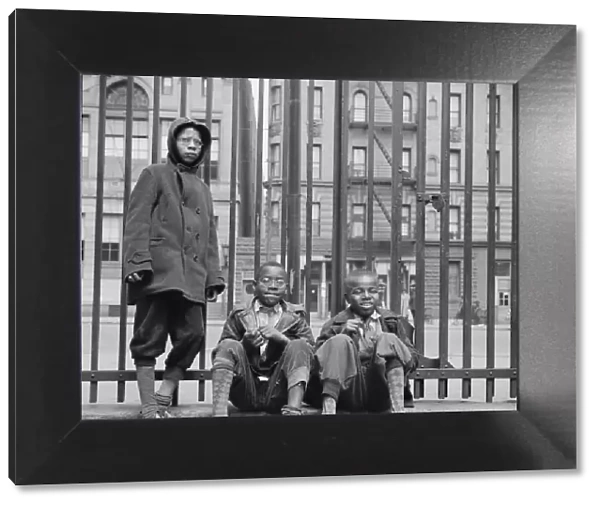 Three boys who live in the Harlem area, New York, 1943. Creator: Gordon Parks