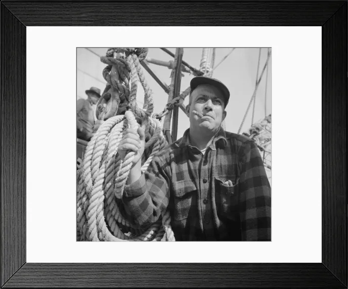 Framed Print : New England fisherman, New York, 1943. Creator: Gordon Parks Framed Print : New England fisherman, New York, 1943. Creator: Gordon Parks