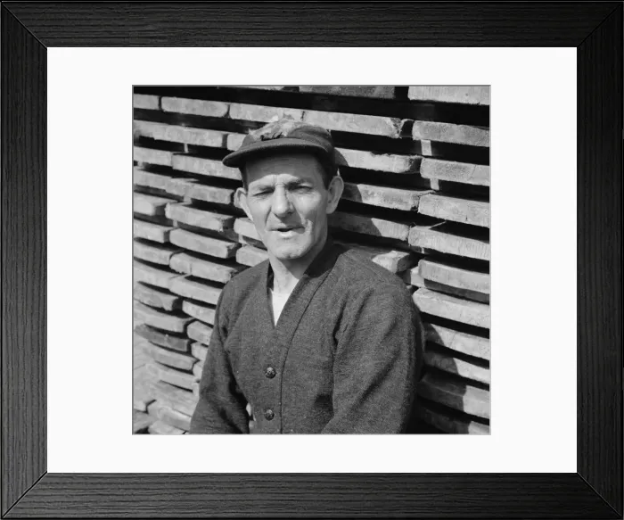 Framed Print : New England fisherman resting at the New York docks after unloading his cargo of fish, 1943. Creator: Gordon Parks Framed Print : New England fisherman resting at the New York docks after unloading his cargo of fish, 1943. Creator: Gordon Parks