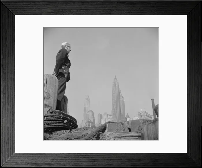 Framed Print : A scene in the Fulton fish market, New York, 1943. Creator: Gordon Parks Framed Print : A scene in the Fulton fish market, New York, 1943. Creator: Gordon Parks