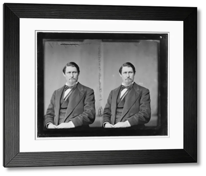 Framed Print : James Webb Throckmorton of Texas, 1865-1880. Creator: Unknown Framed Print : James Webb Throckmorton of Texas, 1865-1880. Creator: Unknown