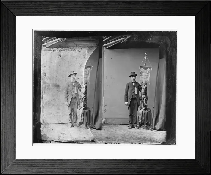 Framed Print : War flag of General George H. Thomas, 1865-1880. Creator: Unknown Framed Print : War flag of General George H. Thomas, 1865-1880. Creator: Unknown