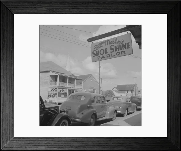 Framed Print : Street scene, Daytona Beach, Florida, 1943. Creator: Gordon Parks Framed Print : Street scene, Daytona Beach, Florida, 1943. Creator: Gordon Parks