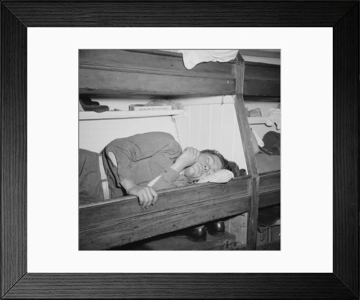 Framed Print : On board the fishing boat Alden, out of Gloucester, Massachusetts, 1943. Creator: Gordon Parks Framed Print : On board the fishing boat Alden, out of Gloucester, Massachusetts, 1943. Creator: Gordon Parks