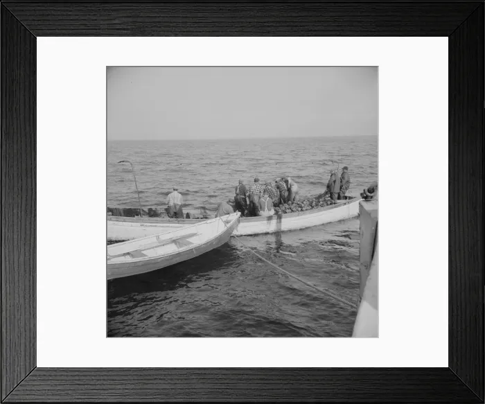 Framed Print : Possibly: On board the fishing boat Alden, out of Gloucester, Massachusetts, 1943. Creator: Gordon Parks