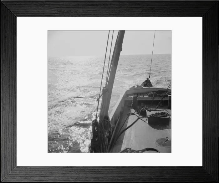 Framed Print : Possibly: On board the fishing boat Alden, out of Glocester, Massachusetts, 1943. Creator: Gordon Parks Framed Print : Possibly: On board the fishing boat Alden, out of Glocester, Massachusetts, 1943. Creator: Gordon Parks