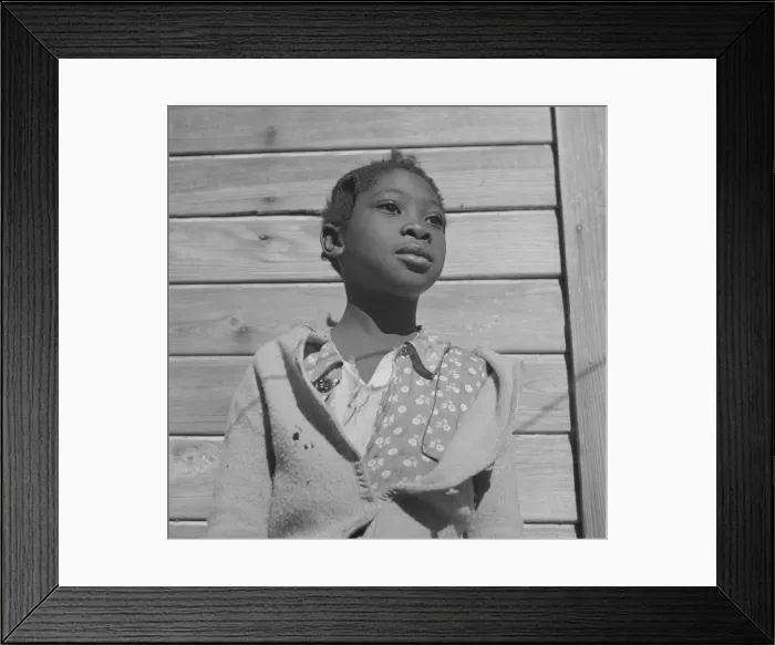 Framed Print : Orange pickers daughter, Daytona Beach, Florida, 1943. Creator: Gordon Parks Framed Print : Orange pickers daughter, Daytona Beach, Florida, 1943. Creator: Gordon Parks