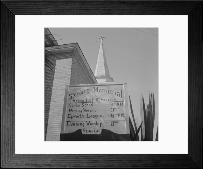 Framed Print : Negro church, Daytona Beach, Florida, 1943. Creator: Gordon Parks Framed Print : Negro church, Daytona Beach, Florida, 1943. Creator: Gordon Parks