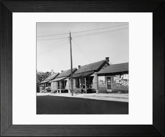 Framed Print : Homes in the Negro section, Daytona Beach, Florida, 1943. Creator: Gordon Parks Framed Print : Homes in the Negro section, Daytona Beach, Florida, 1943. Creator: Gordon Parks