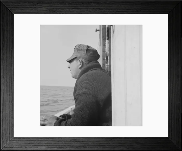Framed Print : On board the fishing boat Alden out of Gloucester, Massachusetts, 1943. Creator: Gordon Parks Framed Print : On board the fishing boat Alden out of Gloucester, Massachusetts, 1943. Creator: Gordon Parks