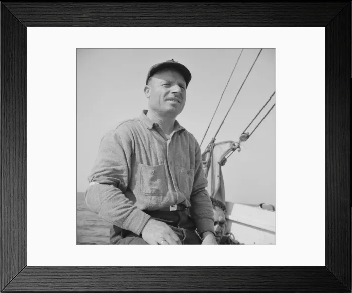 Framed Print : On board the fishing boat Alden out of Gloucester, Massachusetts, 1943. Creator: Gordon Parks Framed Print : On board the fishing boat Alden out of Gloucester, Massachusetts, 1943. Creator: Gordon Parks