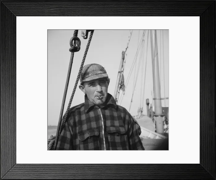 Framed Print : On board the fishing boat Alden out of Gloucester, Massachusetts, 1943. Creator: Gordon Parks Framed Print : On board the fishing boat Alden out of Gloucester, Massachusetts, 1943. Creator: Gordon Parks