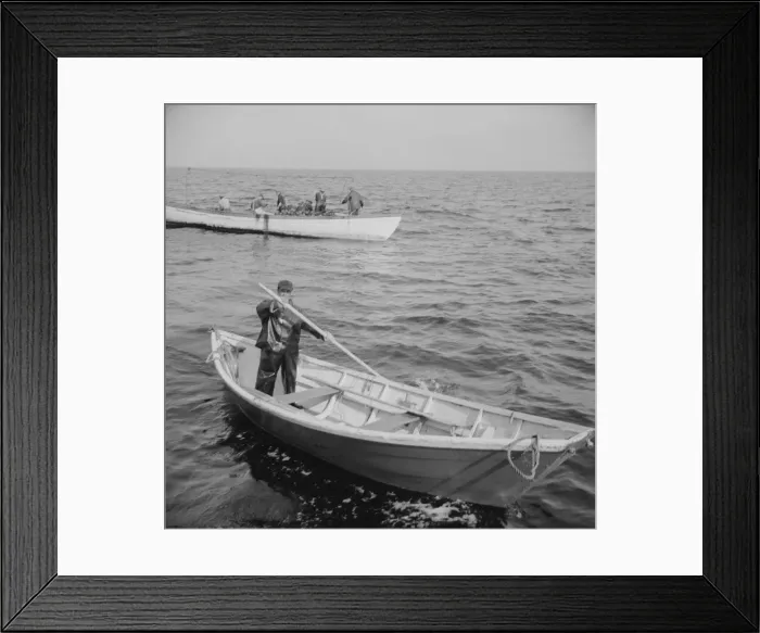 Framed Print : On board the fishing boat Alden, out of Gloucester, Massachusetts, 1943. Creator: Gordon Parks Framed Print : On board the fishing boat Alden, out of Gloucester, Massachusetts, 1943. Creator: Gordon Parks