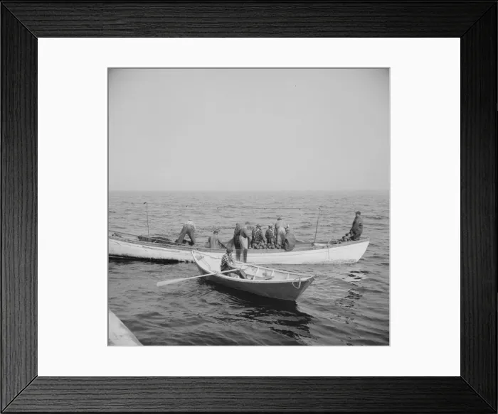 Framed Print : On board the fishing boat Alden, out of Gloucester, Massachusetts, 1943. Creator: Gordon Parks Framed Print : On board the fishing boat Alden, out of Gloucester, Massachusetts, 1943. Creator: Gordon Parks
