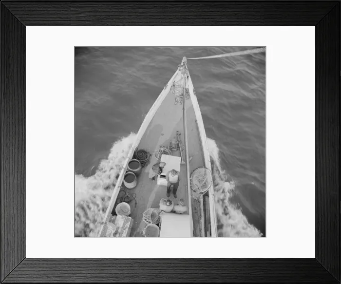 Framed Print : On board the fishin boat Alden out of Gloucester, Massachusetts, 1943. Creator: Gordon Parks Framed Print : On board the fishin boat Alden out of Gloucester, Massachusetts, 1943. Creator: Gordon Parks