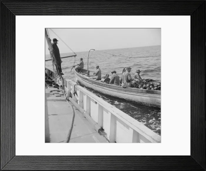 Framed Print : On board the fishing boat Alden, out of Gloucester, Massachusetts, 1943. Creator: Gordon Parks Framed Print : On board the fishing boat Alden, out of Gloucester, Massachusetts, 1943. Creator: Gordon Parks