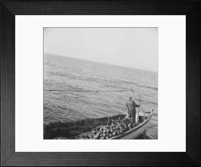 Framed Print : Possibly: On board the fishing boat Alden, out of Glocester, Massachusetts, 1943. Creator: Gordon Parks Framed Print : Possibly: On board the fishing boat Alden, out of Glocester, Massachusetts, 1943. Creator: Gordon Parks