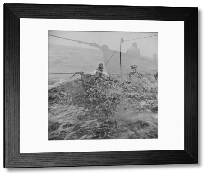 Framed Print : Possibly: On board the fishing boat Alden, out of Gloucester, Massachusetts, 1943. Creator: Gordon Parks Framed Print : Possibly: On board the fishing boat Alden, out of Gloucester, Massachusetts, 1943. Creator: Gordon Parks