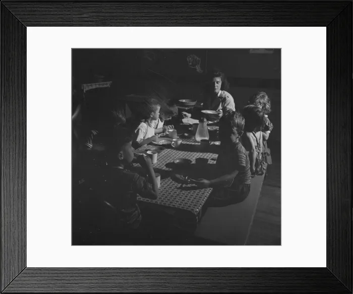 Framed Print : Possibly: A child care center, opened September 15, 1942... New Britain, Connecticut, 1943. Creator: Gordon Parks Framed Print : Possibly: A child care center, opened September 15, 1942... New Britain, Connecticut, 1943. Creator: Gordon Parks