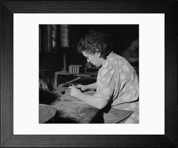 Framed Print : Women employed at the Landers, Frary and Clark plant, New Britain, Connecticut, 1943. Creator: Gordon Parks