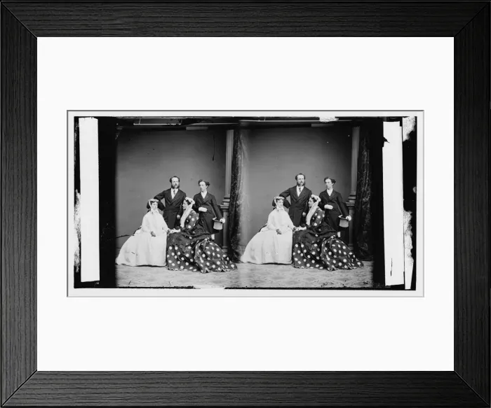 Framed Print : Ristori (group), ca. 1860-1865. Creator: Unknown Framed Print : Ristori (group), ca. 1860-1865. Creator: Unknown