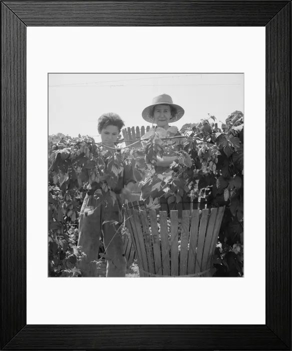 Framed Print : Eleven year old boy and his grandmother, migratory... near Independence, Polk County, Oregon, 1939. Creator: Dorothea Lange Framed Print : Eleven year old boy and his grandmother, migratory... near Independence, Polk County, Oregon, 1939. Creator: Dorothea Lange