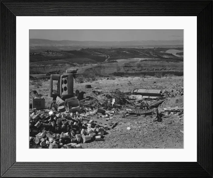 Framed Print : Possibly: The valley below seen from advertised lookout point, Yakima Valley, Washington, 1939. Creator: Dorothea Lange Framed Print : Possibly: The valley below seen from advertised lookout point, Yakima Valley, Washington, 1939. Creator: Dorothea Lange