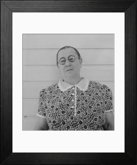 Framed Print : Mrs. Chris Ament who has lived for thirty three years on dry... south of Quincy, Washington, 1939. Creator: Dorothea Lange Framed Print : Mrs. Chris Ament who has lived for thirty three years on dry... south of Quincy, Washington, 1939. Creator: Dorothea Lange
