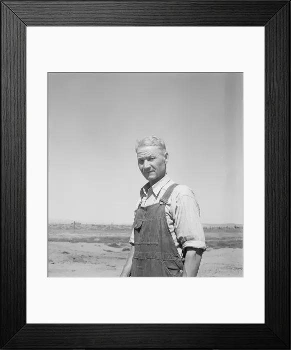 Framed Print : Chris Ament, German-Russian dry land wheat farmer, who survived... Columbia Basin, 1939. Creator: Dorothea Lange Framed Print : Chris Ament, German-Russian dry land wheat farmer, who survived... Columbia Basin, 1939. Creator: Dorothea Lange