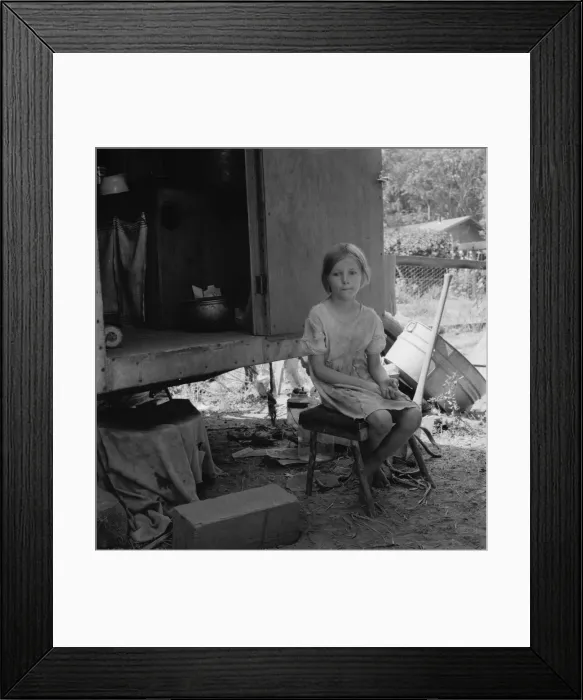 Framed Print : Motherless migrant child, Washington, Toppenish, Yakima Valley, 1939. Creator: Dorothea Lange Framed Print : Motherless migrant child, Washington, Toppenish, Yakima Valley, 1939. Creator: Dorothea Lange