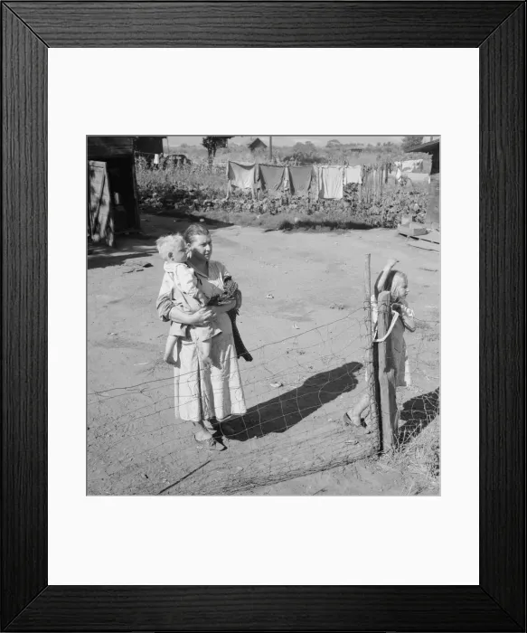 Framed Print : Family living in shacktown community, mostly from Kansas and... Washington, Yakima Valley, 1939. Creator: Dorothea Lange Framed Print : Family living in shacktown community, mostly from Kansas and... Washington, Yakima Valley, 1939. Creator: Dorothea Lange