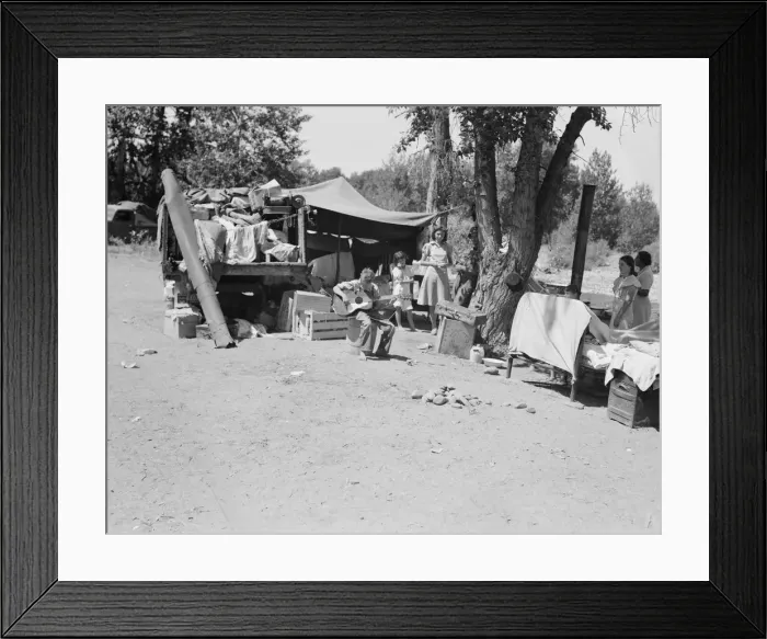 Framed Print : Camp of migratory families in Ramblers Park, Yakima Valley, Washington, 1939. Creator: Dorothea Lange Framed Print : Camp of migratory families in Ramblers Park, Yakima Valley, Washington, 1939. Creator: Dorothea Lange