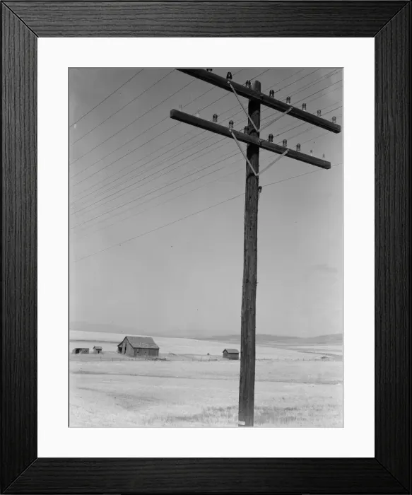 Framed Print : Abandoned farm in wheat country, on U. S. 97, Klickitat County, near Goldendale, Washington, 1939. Creator: Dorothea Lange Framed Print : Abandoned farm in wheat country, on U. S. 97, Klickitat County, near Goldendale, Washington, 1939. Creator: Dorothea Lange