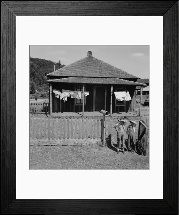 Framed Print : Malone Company house in abandoned mill village... Thurston County, Western Washington, 1939. Creator: Dorothea Lange Framed Print : Malone Company house in abandoned mill village... Thurston County, Western Washington, 1939. Creator: Dorothea Lange