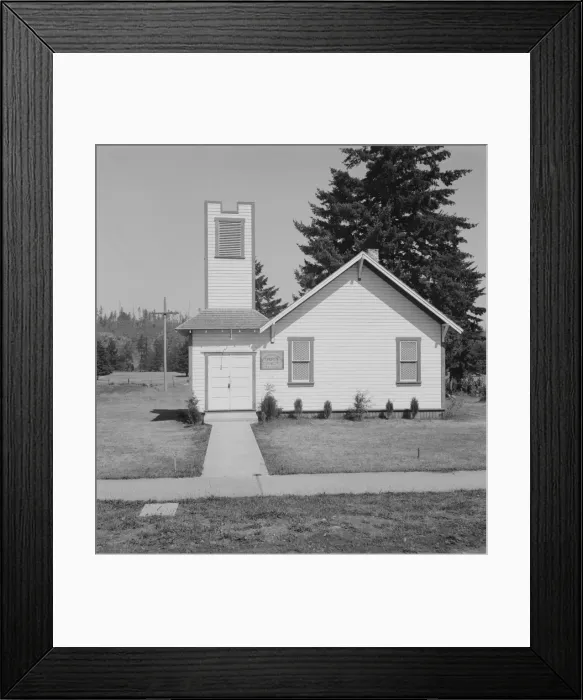 Framed Print : Seven Day Adventist Church, Tenino, Thurston County, Western Washington, 1939. Creator: Dorothea Lange Framed Print : Seven Day Adventist Church, Tenino, Thurston County, Western Washington, 1939. Creator: Dorothea Lange