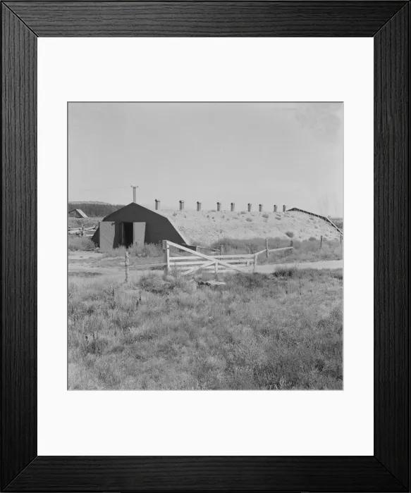 Framed Print : Potato storage cellar in Klamath Basin, where potatoes are raised, Klamath County, Oregon, 1939. Creator: Dorothea Lange Framed Print : Potato storage cellar in Klamath Basin, where potatoes are raised, Klamath County, Oregon, 1939. Creator: Dorothea Lange