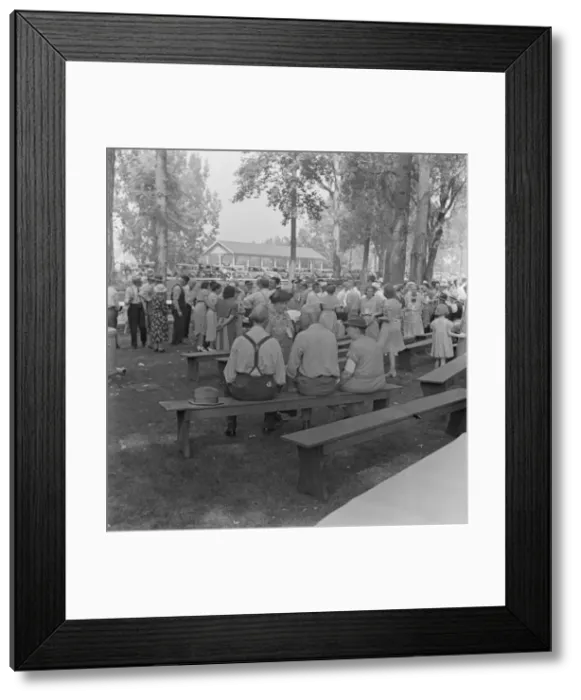 Framed Print : California Day, picnic in town park on the Rogue River, 1939. Creator: Dorothea Lange Framed Print : California Day, picnic in town park on the Rogue River, 1939. Creator: Dorothea Lange