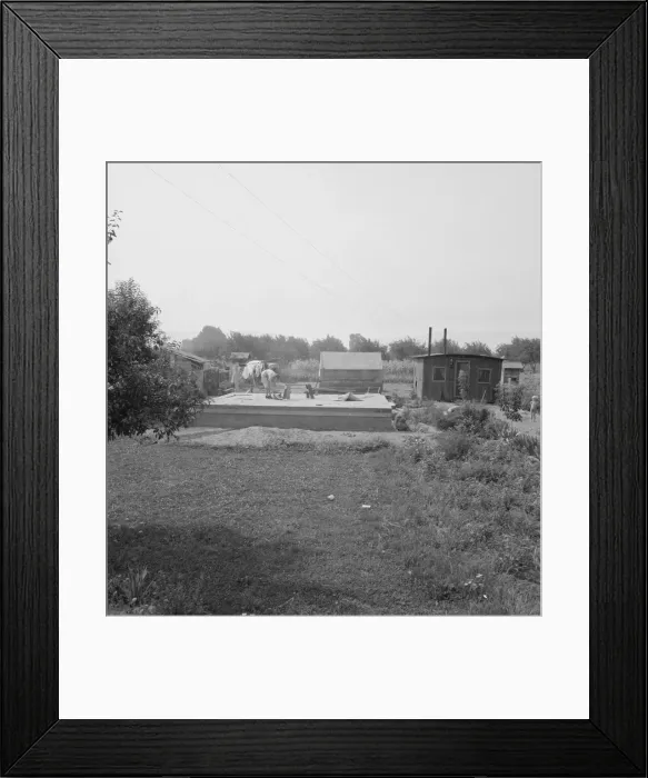 Framed Print : Possibly: Close-up of present dwelling from which family will move... near Yakima, Washington, 1939 Creator: Dorothea Lange Framed Print : Possibly: Close-up of present dwelling from which family will move... near Yakima, Washington, 1939 Creator: Dorothea Lange