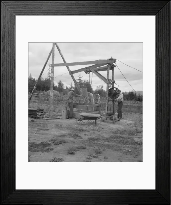 Framed Print : Kytta family, FSA borrowers on non-commercial experiment, Michigan Hill, Washington, 1939. Creator: Dorothea Lange Framed Print : Kytta family, FSA borrowers on non-commercial experiment, Michigan Hill, Washington, 1939. Creator: Dorothea Lange
