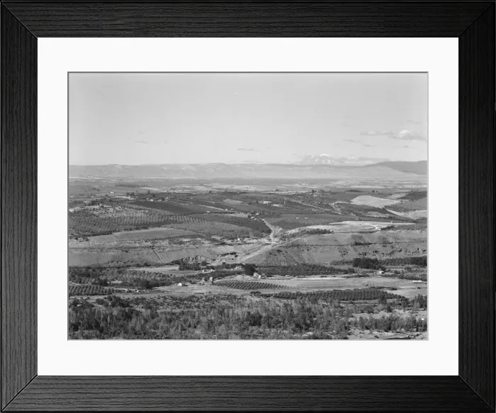 Framed Print : Possibly: Looking down on part of the Valley, approximately six miles from Yakima, Washington, 1939. Creator: Dorothea Lange Framed Print : Possibly: Looking down on part of the Valley, approximately six miles from Yakima, Washington, 1939. Creator: Dorothea Lange