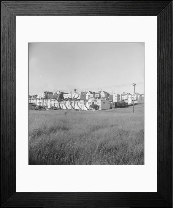 Framed Print : Architecture in the Potrero district, San Francisco, California, 1939. Creator: Dorothea Lange Framed Print : Architecture in the Potrero district, San Francisco, California, 1939. Creator: Dorothea Lange