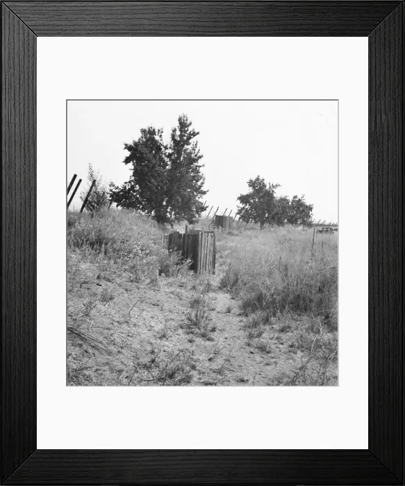 Framed Print : Toilets provided for hop pickers in growers camp, near Grants Pass, Oregon, 1939. Creator: Dorothea Lange Framed Print : Toilets provided for hop pickers in growers camp, near Grants Pass, Oregon, 1939. Creator: Dorothea Lange