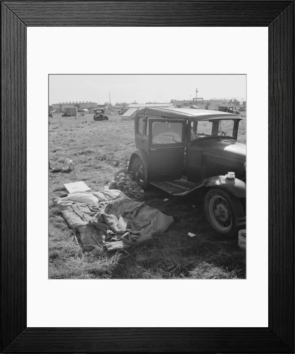 Framed Print : Living conditions for migrant potato pickers, Tulelake, Siskiyou County, California, 1939. Creator: Dorothea Lange Framed Print : Living conditions for migrant potato pickers, Tulelake, Siskiyou County, California, 1939. Creator: Dorothea Lange