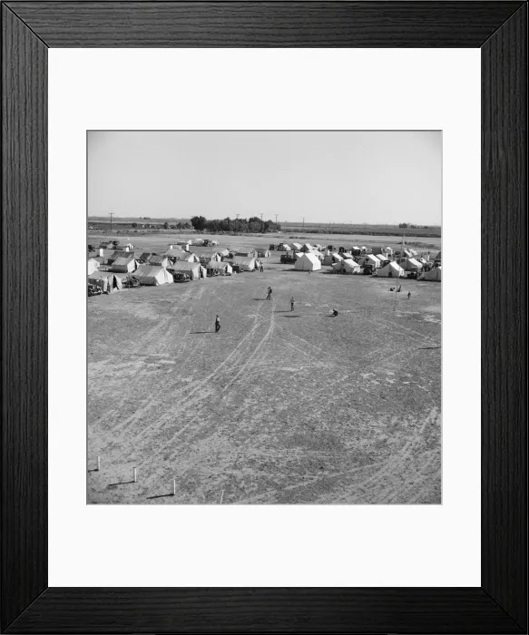 Framed Print : Farm Security Administration (FSA) migratory labor camp, Brawley, Imperial County, California, 1939. Creator: Dorothea Lange Framed Print : Farm Security Administration (FSA) migratory labor camp, Brawley, Imperial County, California, 1939. Creator: Dorothea Lange